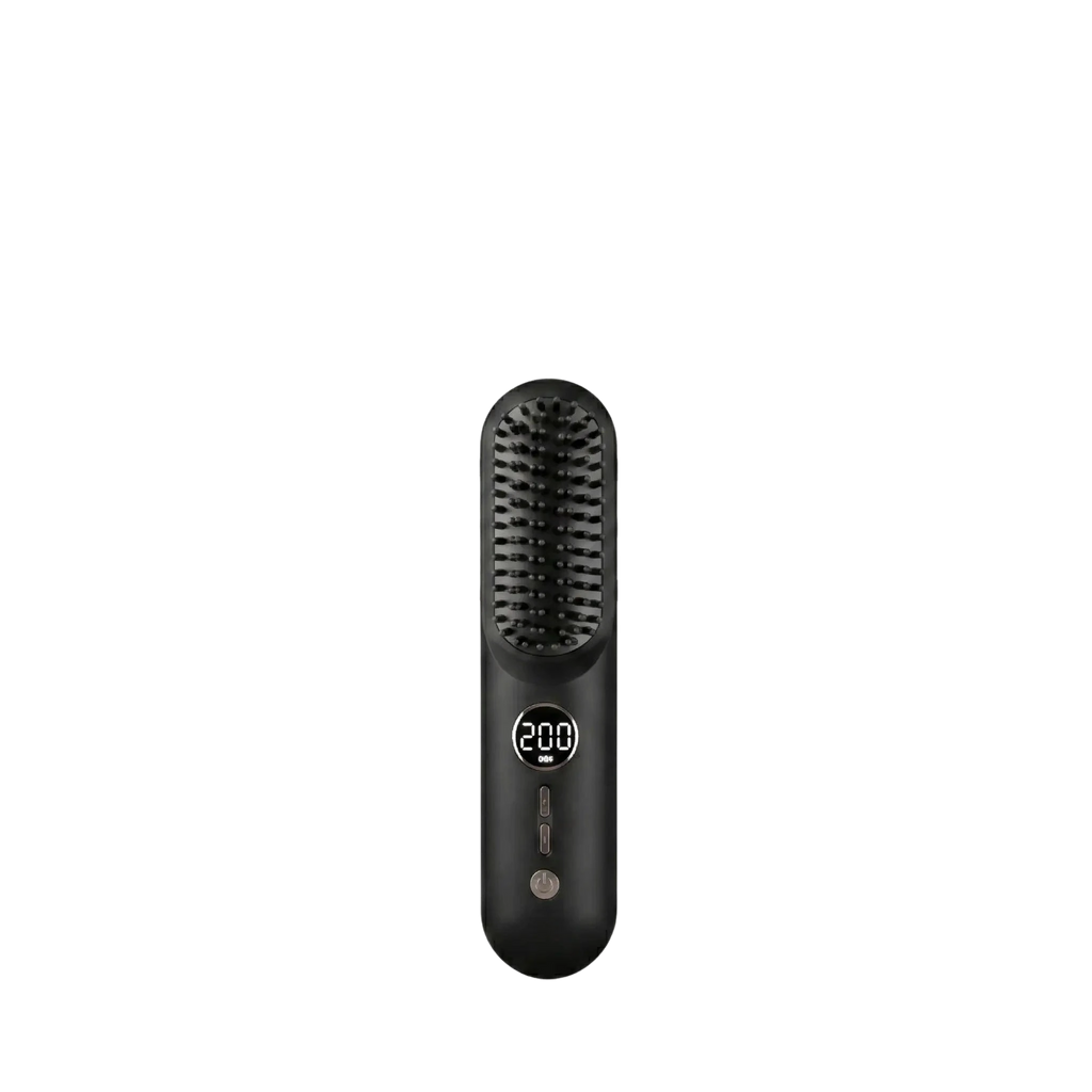 Portable Hair Straightener Brush – Ionic Smoothing, Anti-Frizz, Ceramic Plates, Fast Heating