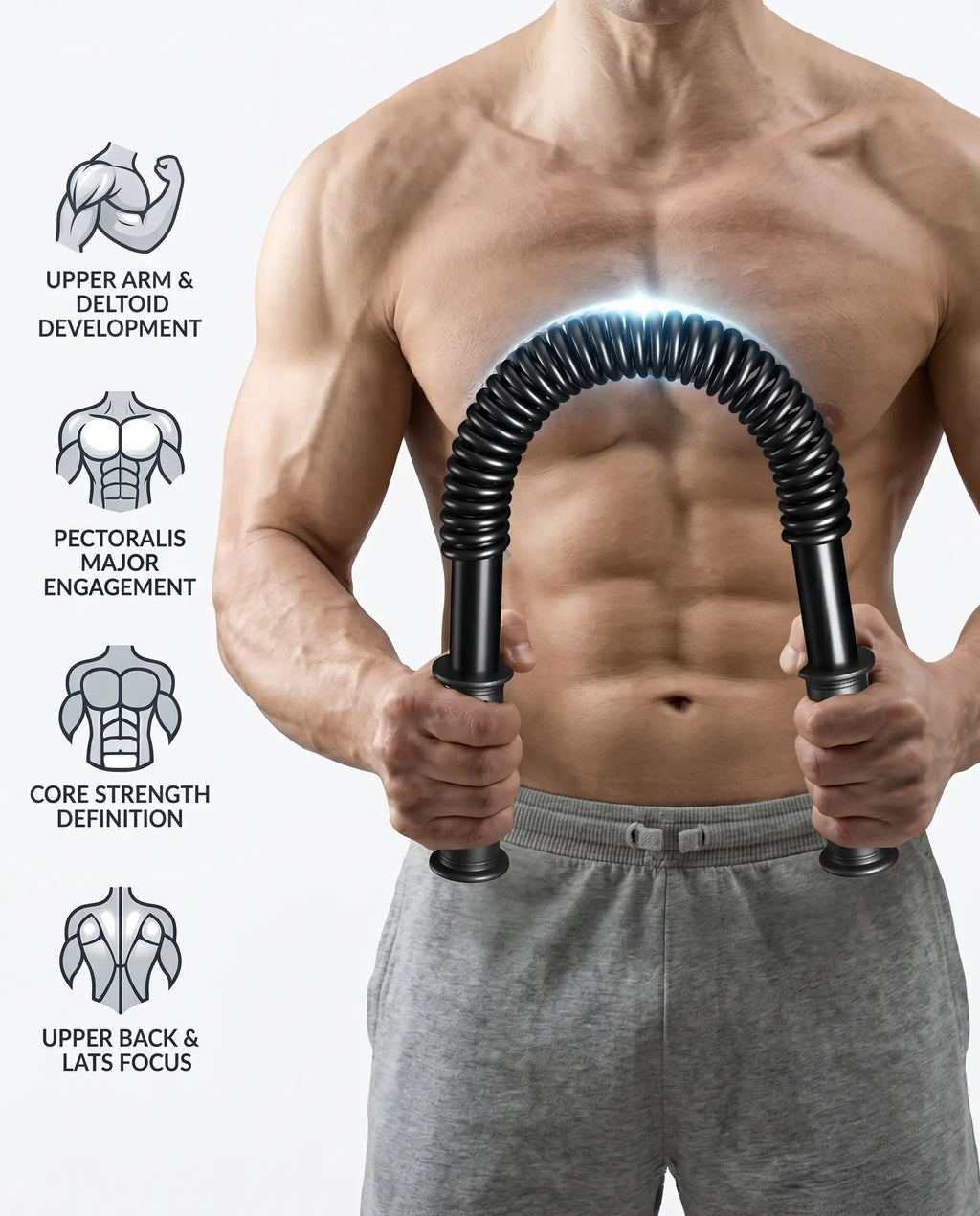 30KG Spring Fitness Arm & Chest Muscle Strength Stick