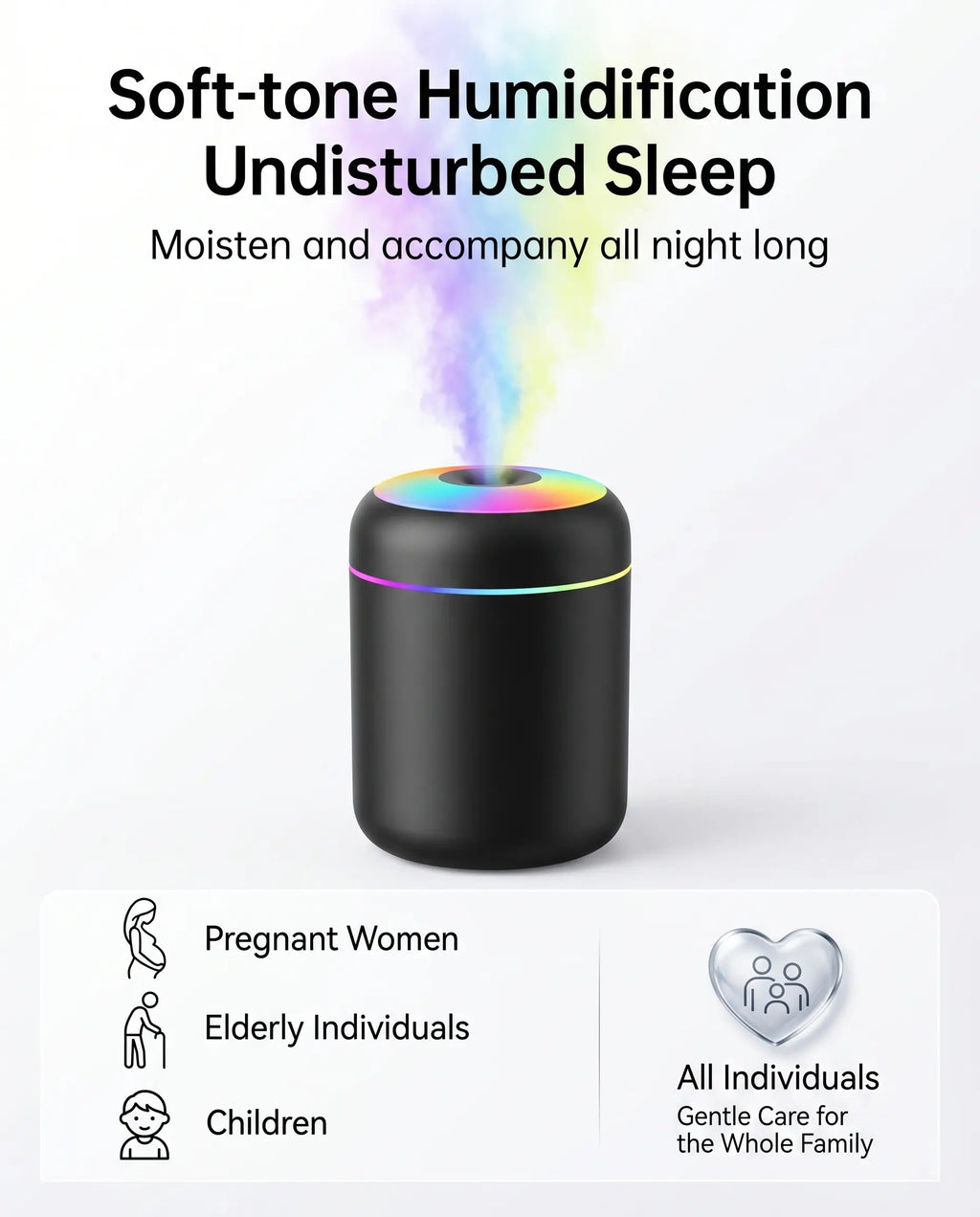 Mini Aroma Diffuser & Air Humidifier with Essential Oil Support