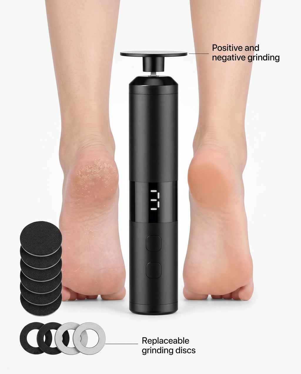 3 Speed LCD Display Fast Charging Foot & Hand Callus Remover
