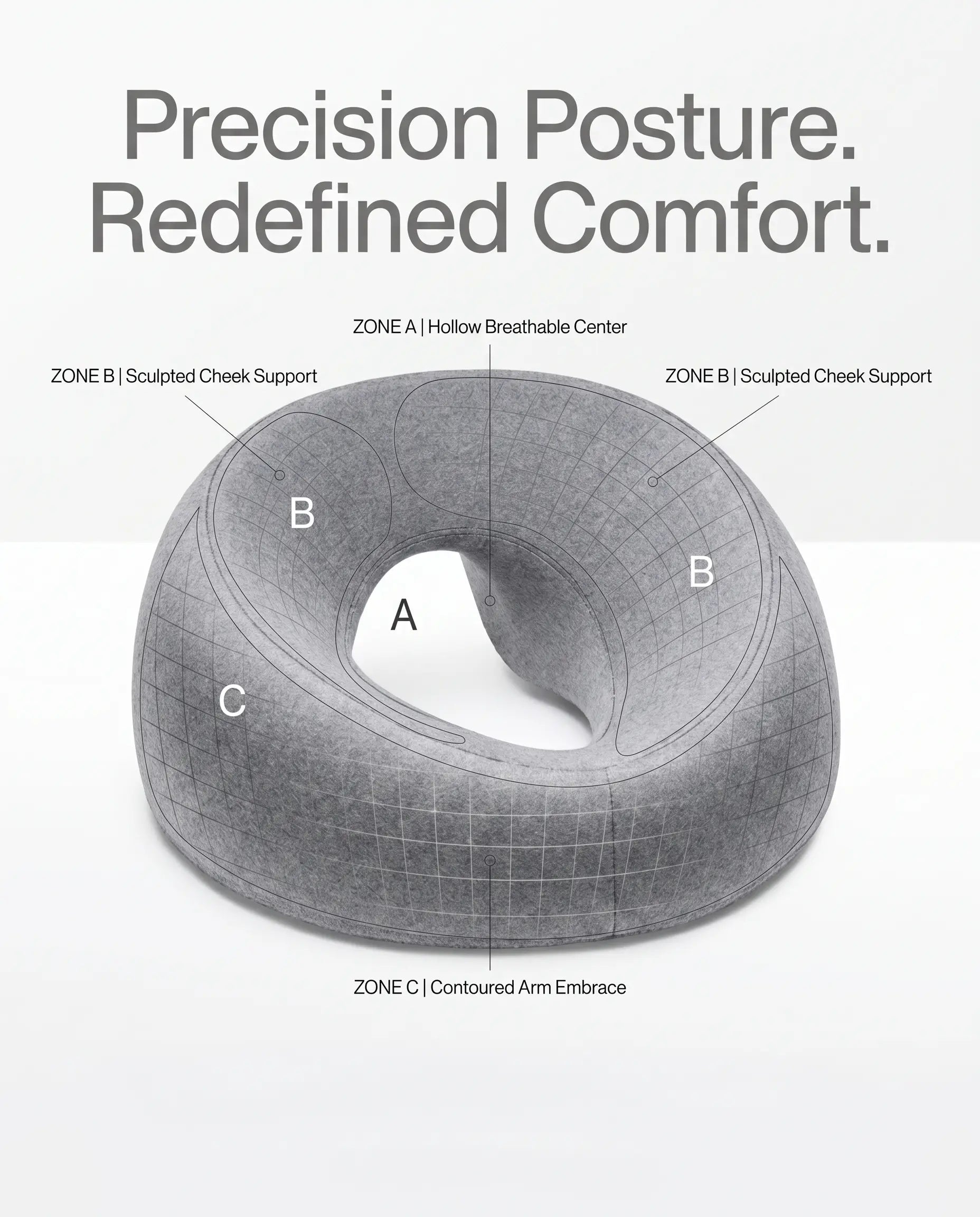 Adjustable Memory Foam Face Cradle Pillow for Massage
