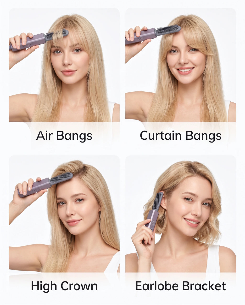 Mini Rechargeable Wireless Electric Hair Straightening Comb