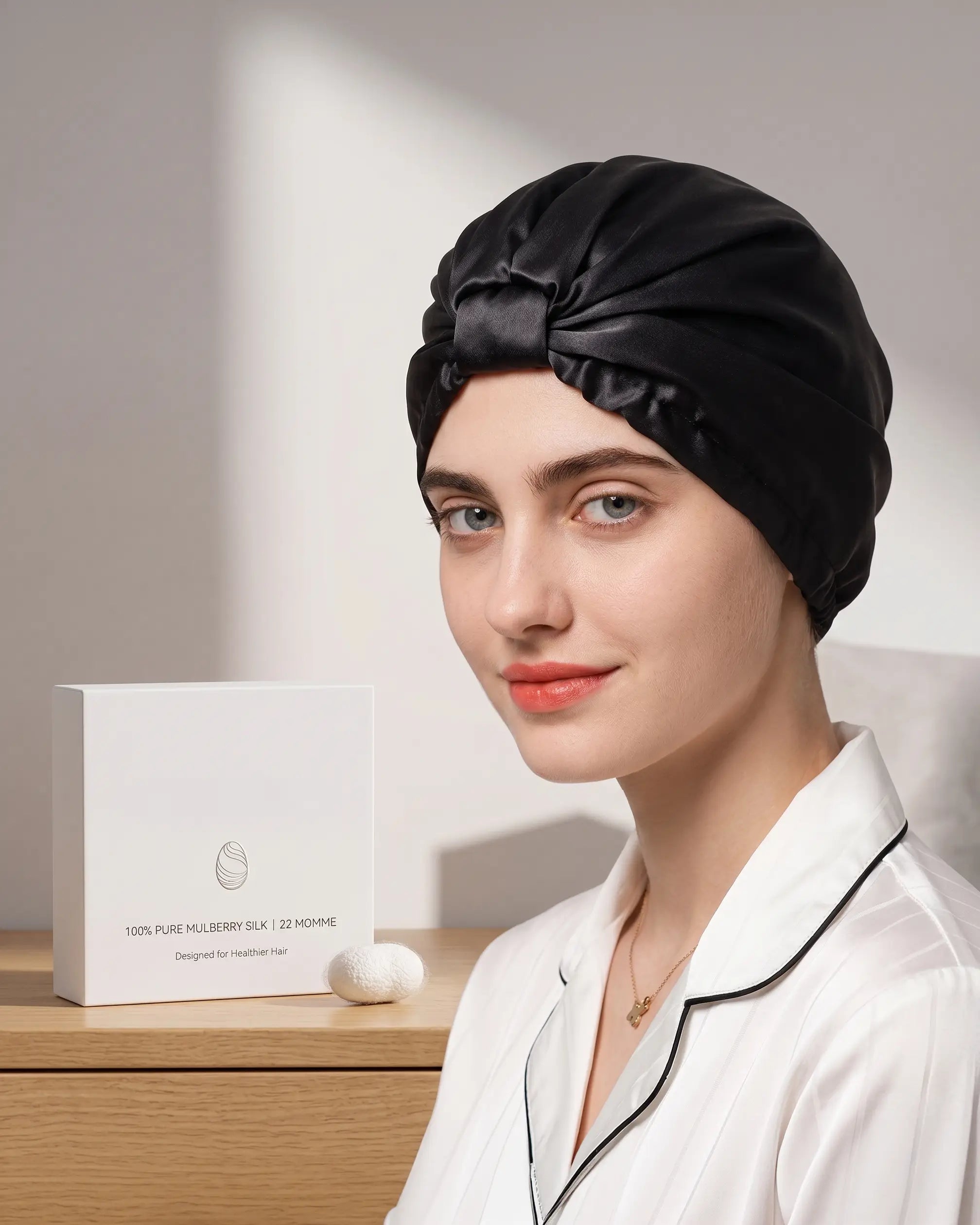 100% Pure Mulberry Silk Sleep Bonnet