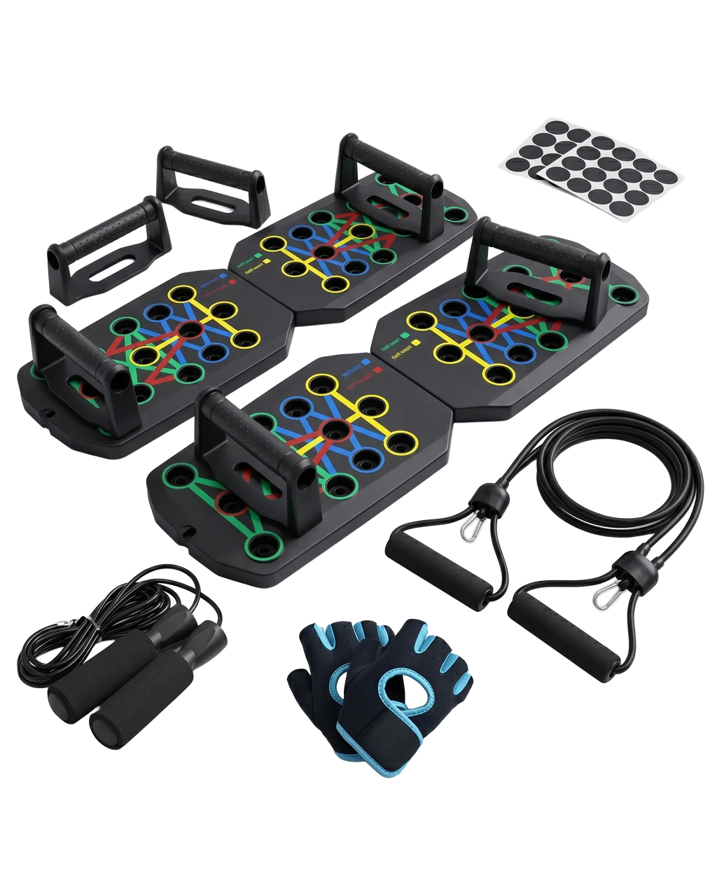 Multifunctional Colour-Coded Push-Up Board Set