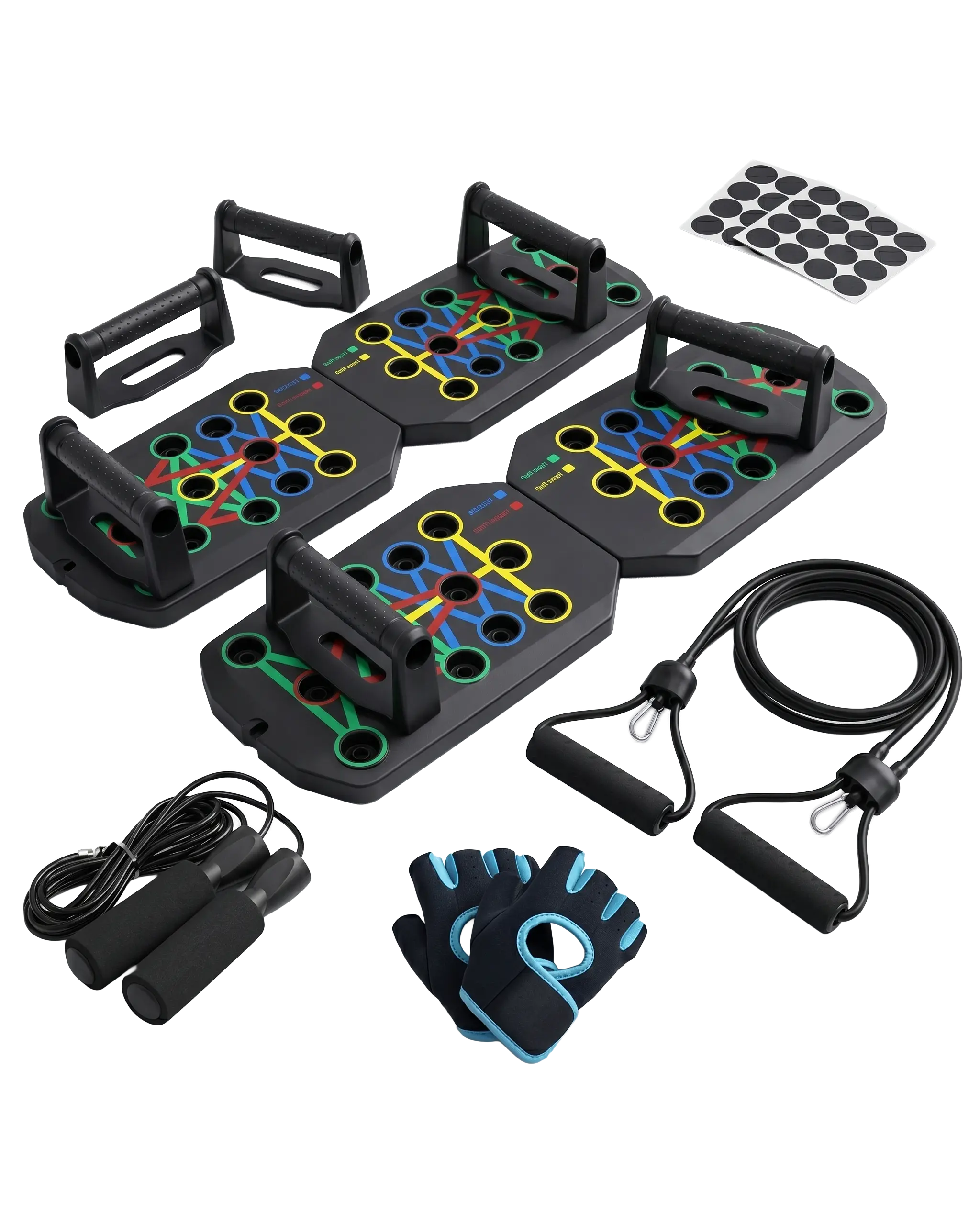 Multifunctional Colour-Coded Push-Up Board Set