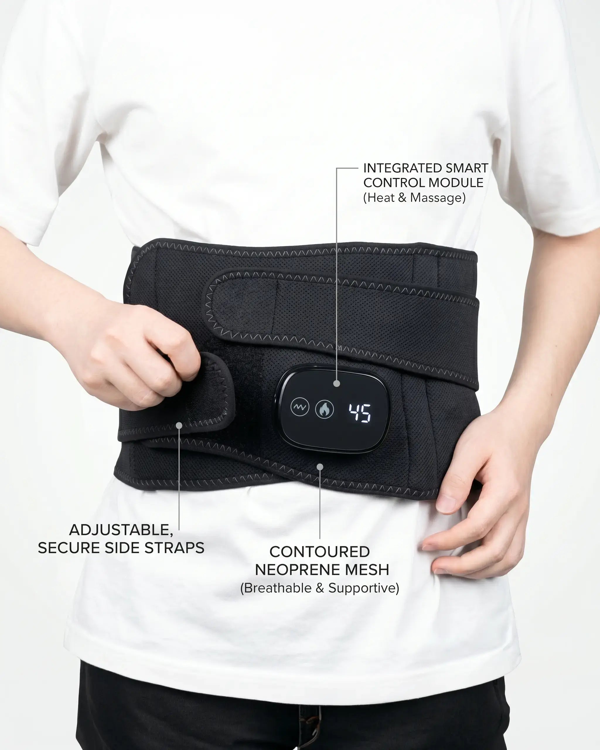 Electric Heating Waist Massager Belt with Vibration