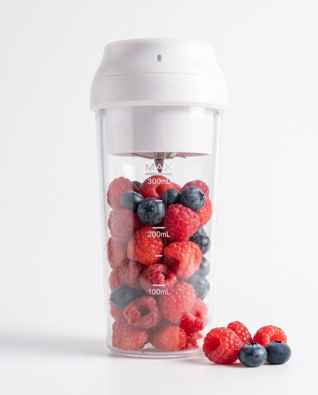 Portable Personal Blender Cup 400ml – BPA-Free Tritan Bottle with Stainless Steel Blades | White / Red