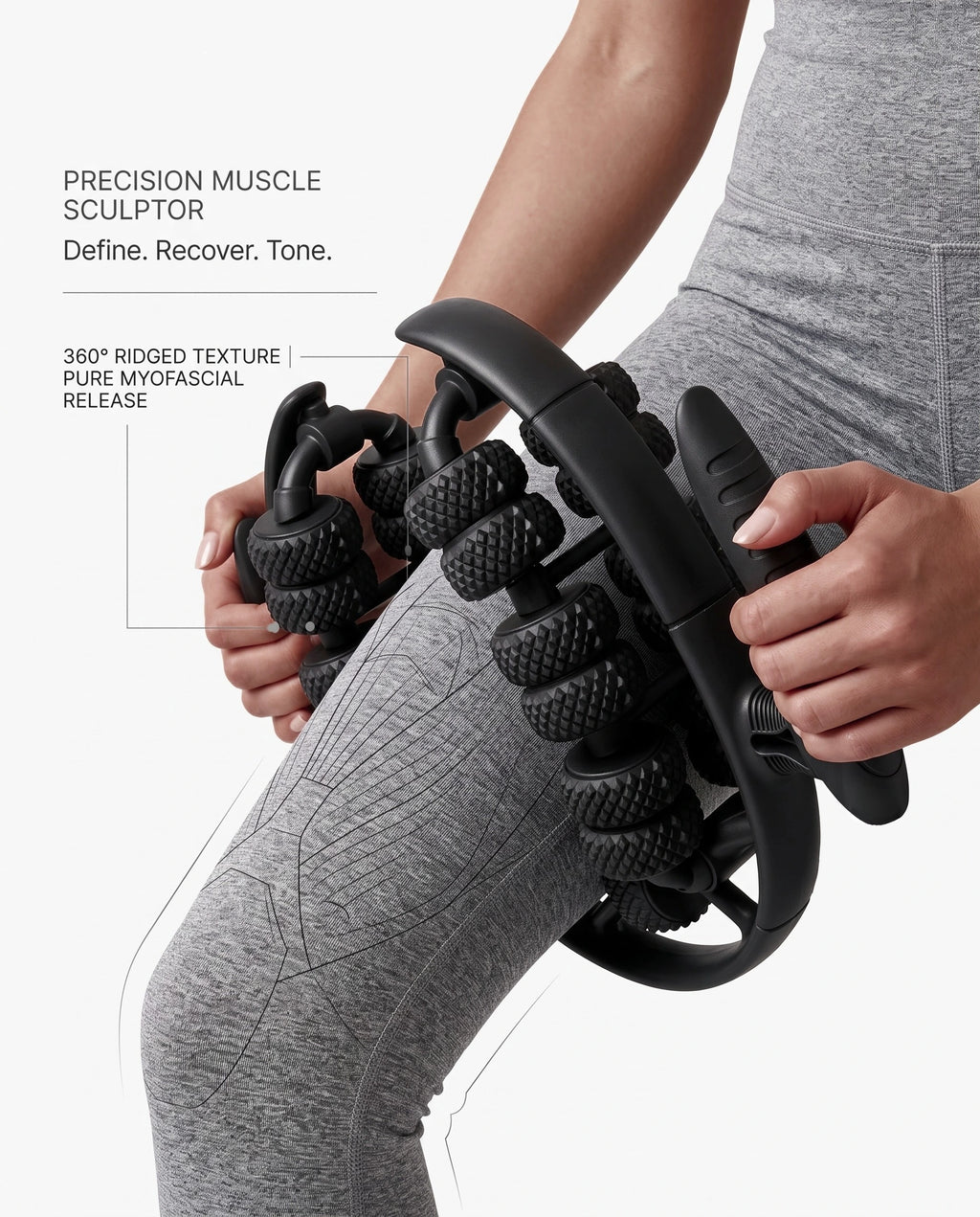 28-Wheel Annular Clamp Massager - Anti-Cellulite Slimming Roller