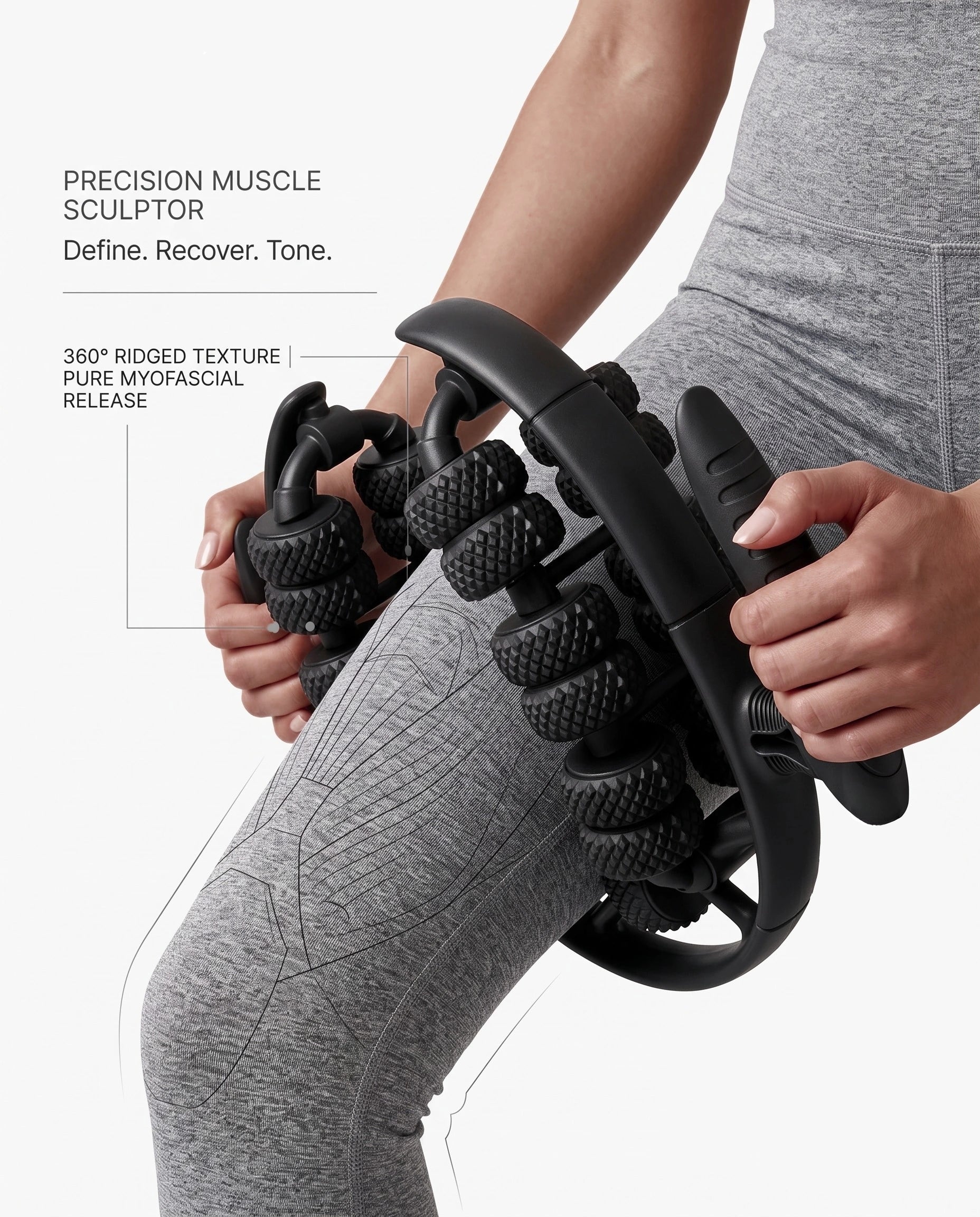 28-Wheel Annular Clamp Massager - Anti-Cellulite Slimming Roller