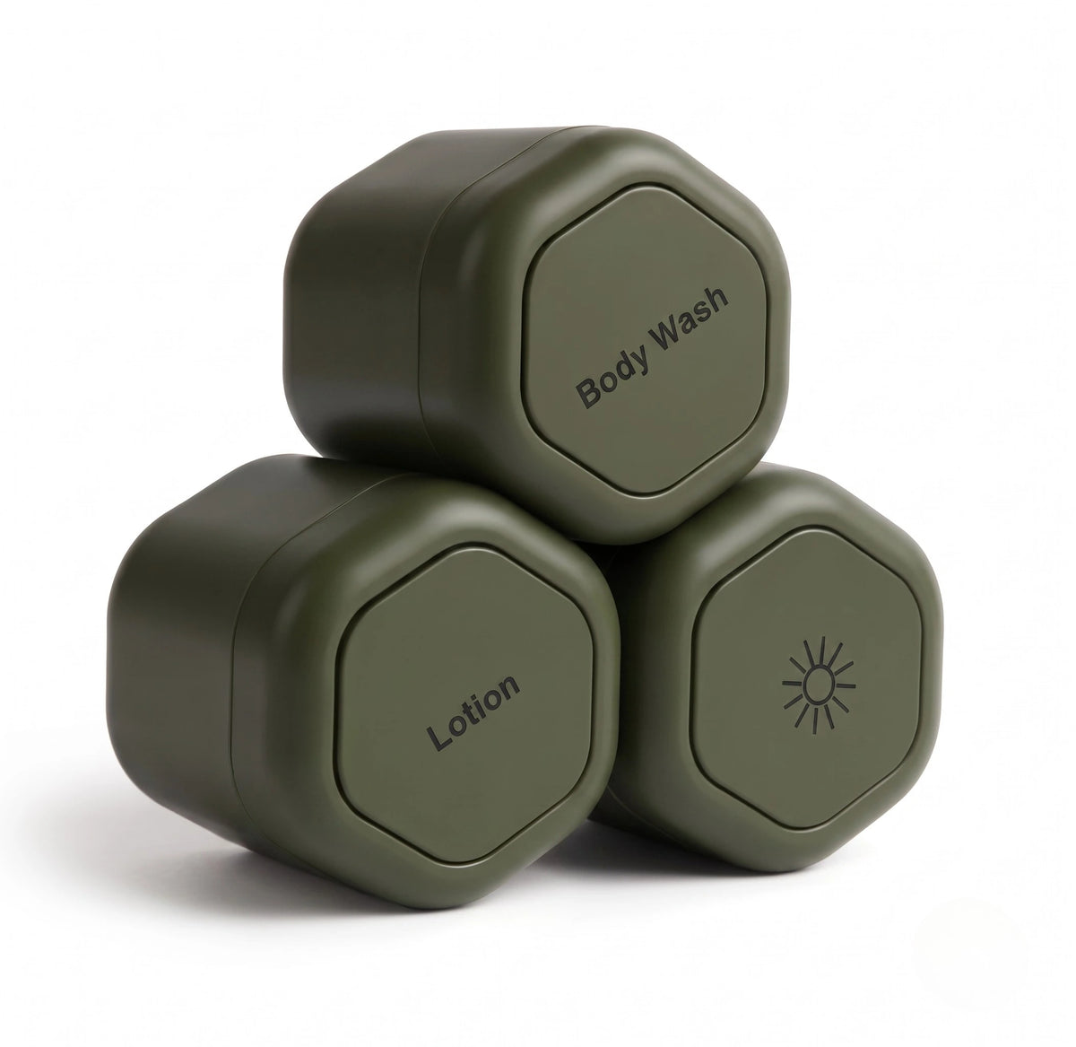 Magnetic 3-Piece Refillable Magnetic Travel Capsule Set for Skincare