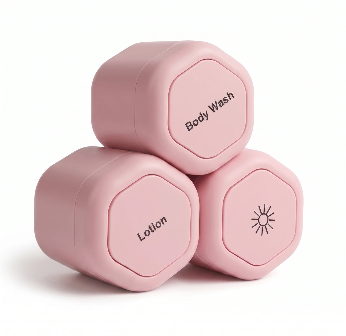 Magnetic 3-Piece Refillable Magnetic Travel Capsule Set for Skincare