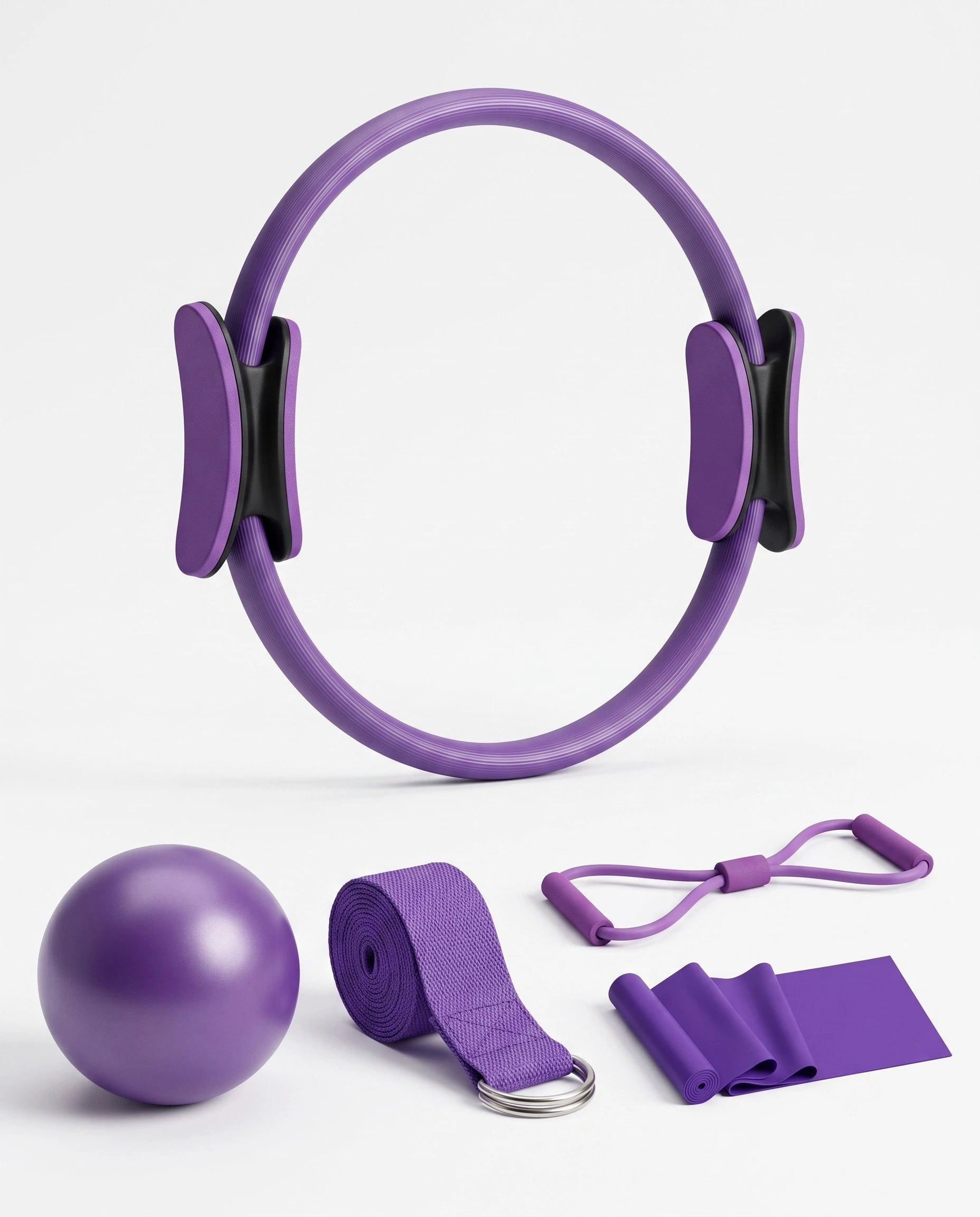 5-Piece Women's & Girls' Yoga Fitness Ring Set