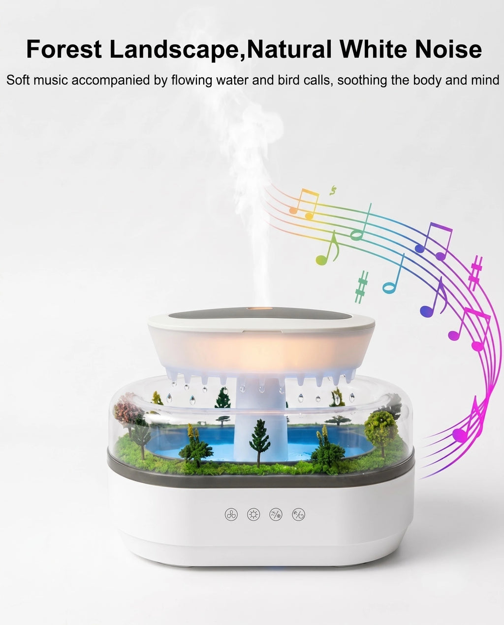 Raindrop Music Humidifier & Essential Oil Aromatherapy Diffuser