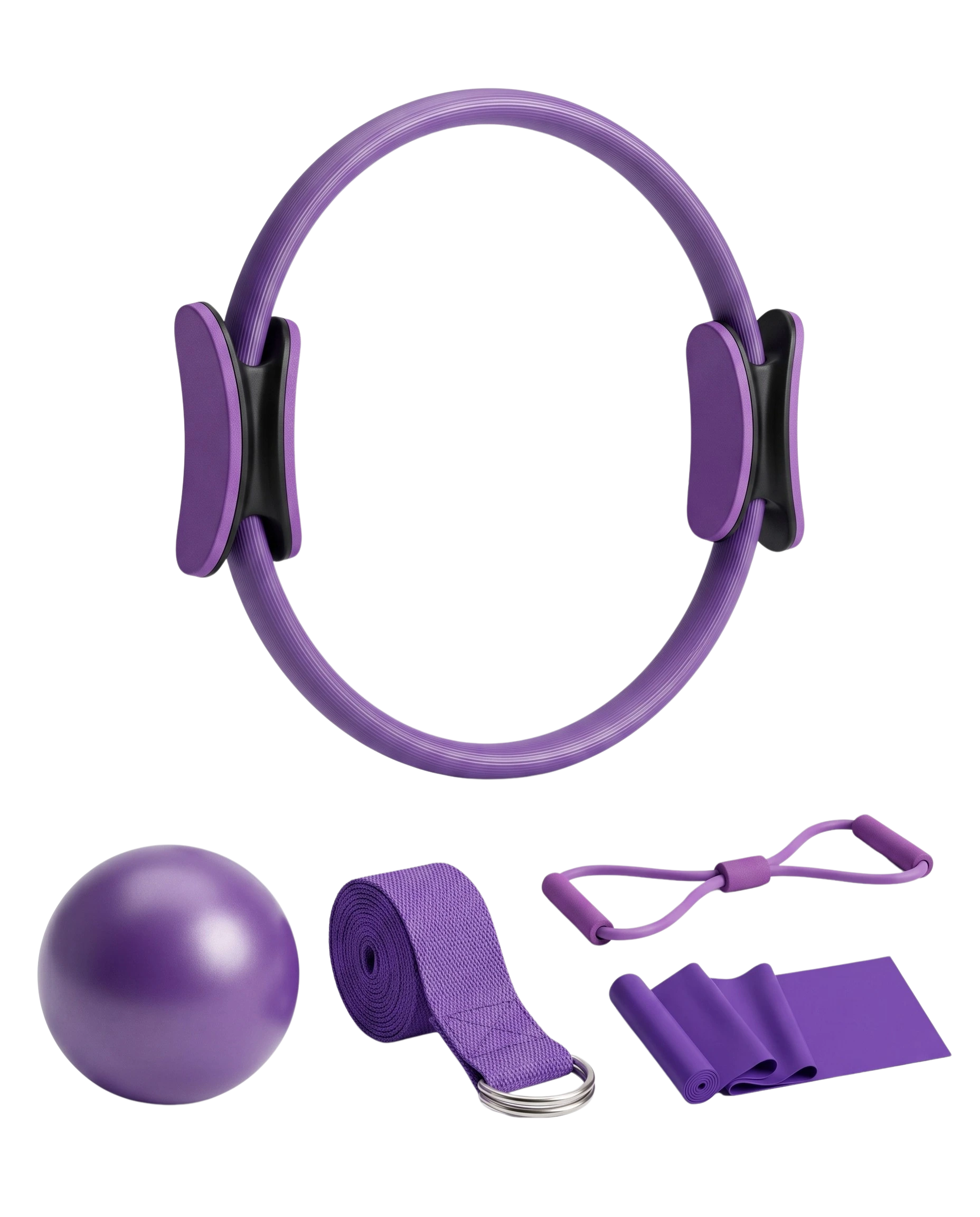 5-Piece Women's & Girls' Yoga Fitness Ring Set