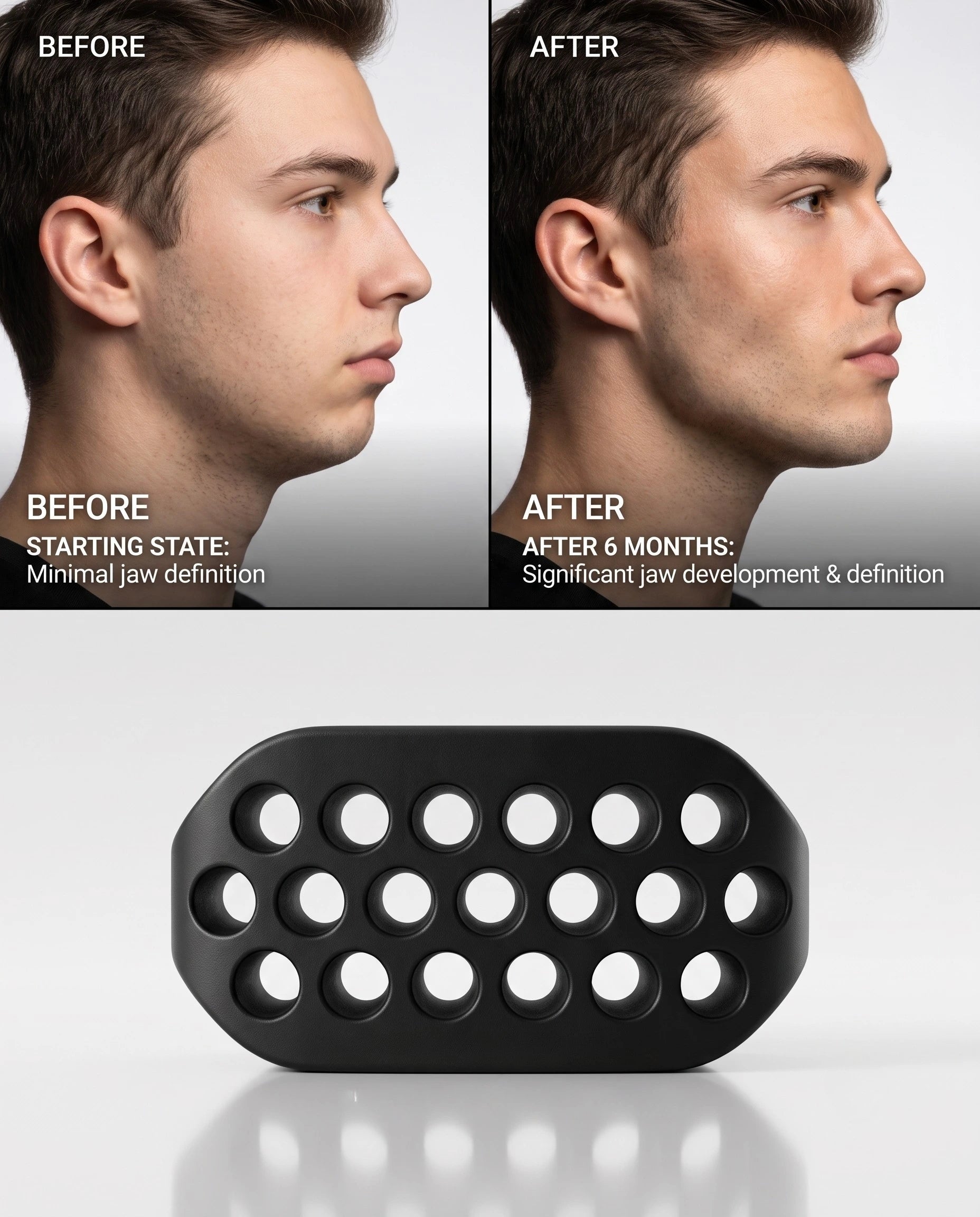 Silicone Jaw Trainer & Masseter Muscle Strengthener
