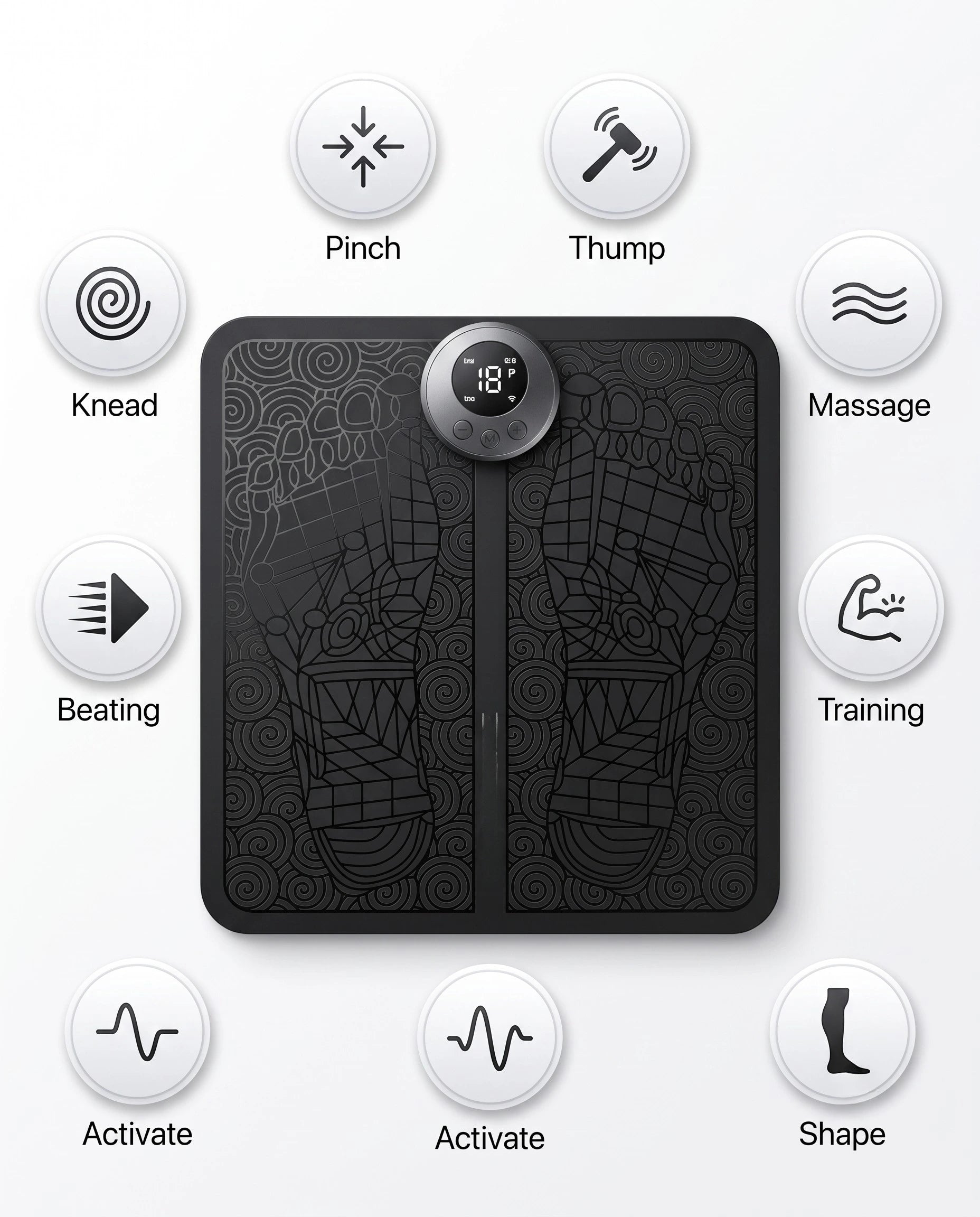 Electric USB Foot Massage Mat - Acupoint Stimulation