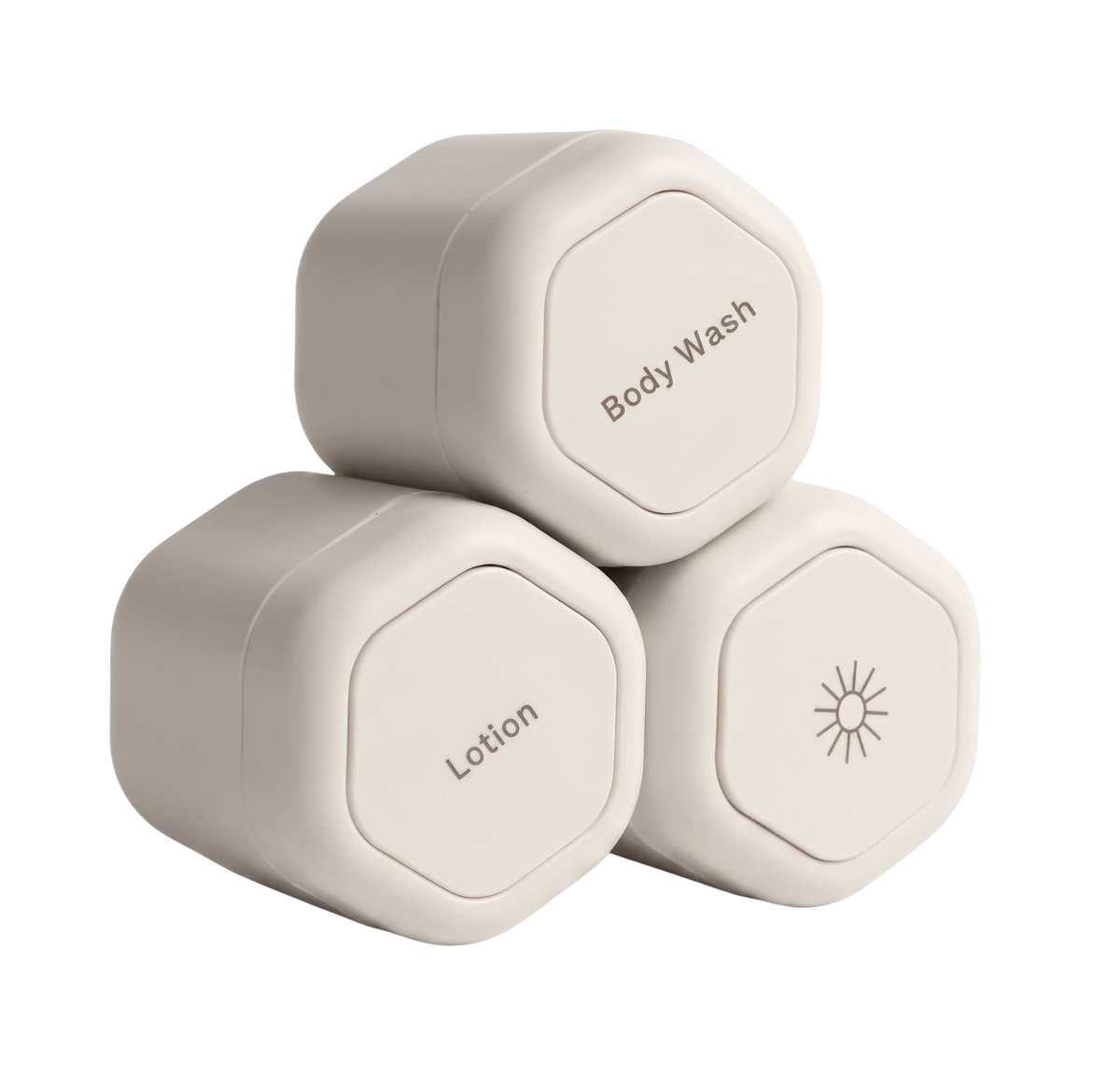 Magnetic 3-Piece Refillable Magnetic Travel Capsule Set for Skincare