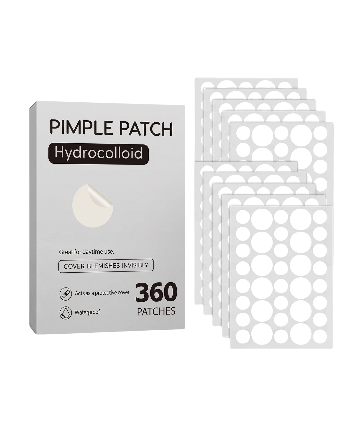 360 Hydrocolloid Acne Patches Invisible Pimple Spot Stickers