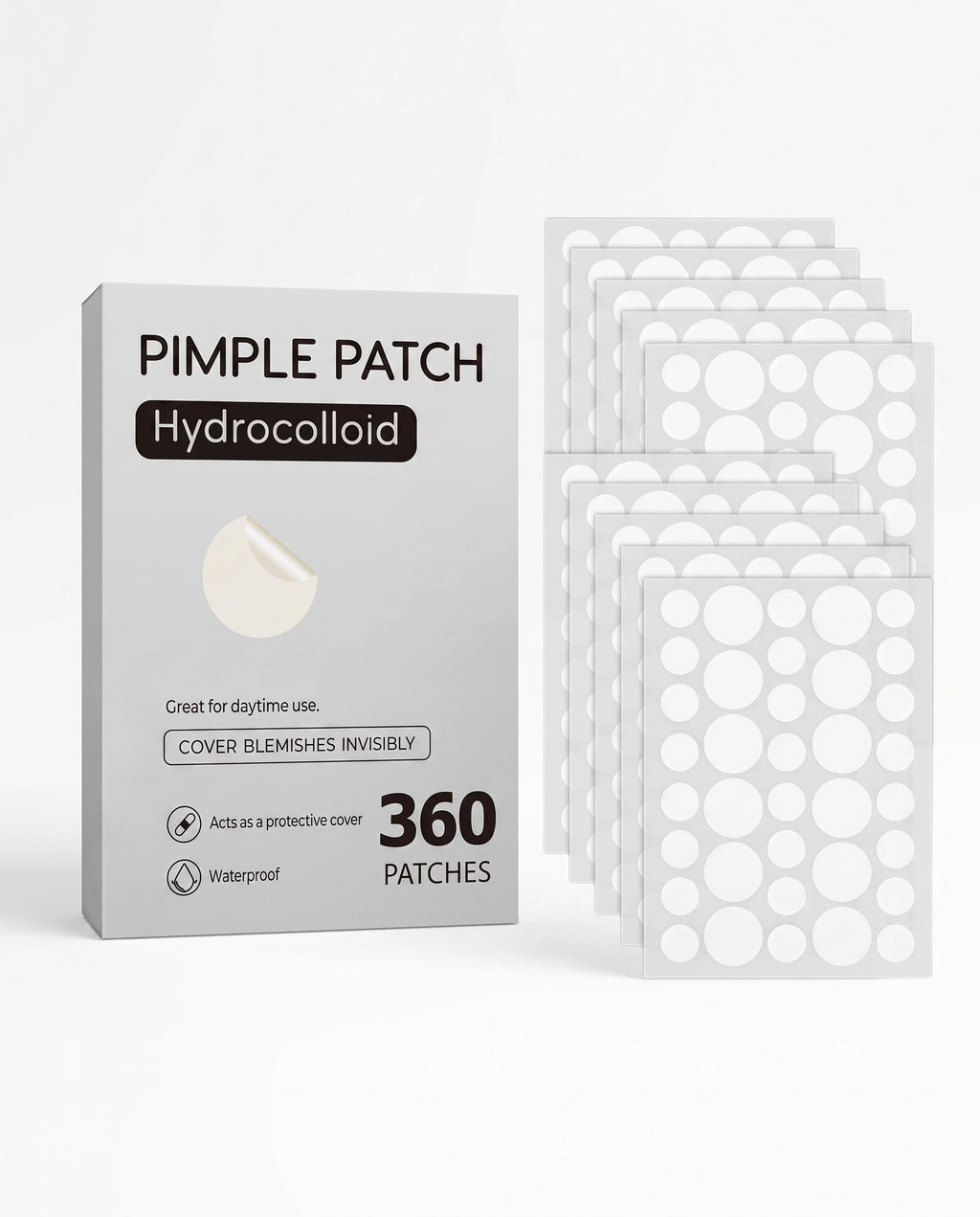 360 Hydrocolloid Acne Patches Invisible Pimple Spot Stickers