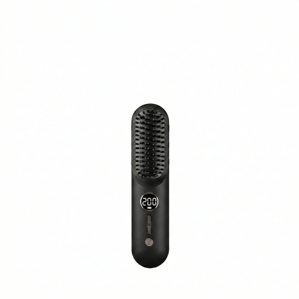 Portable Hair Straightener Brush – Ionic Smoothing, Anti-Frizz, Ceramic Plates, Fast Heating