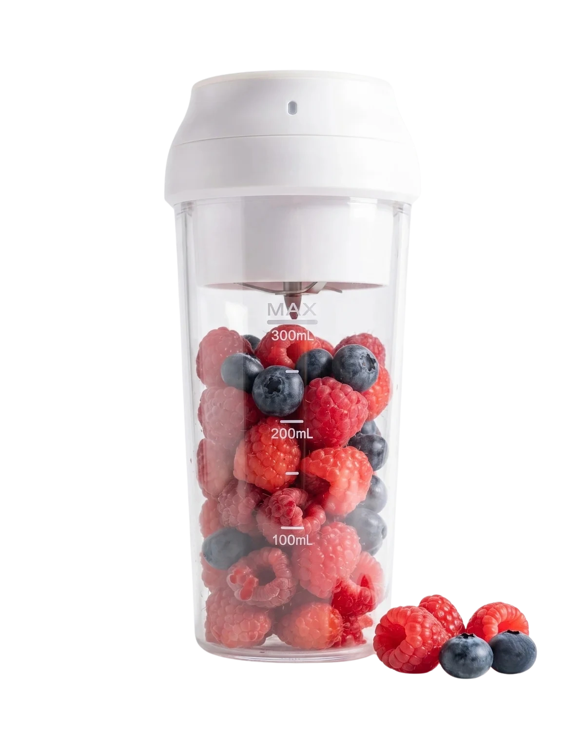 Tragbarer Personal Blender Cup 400ml – BPA-freie Tritan-Flasche mit Edelstahlklingen | Weiß / Rot