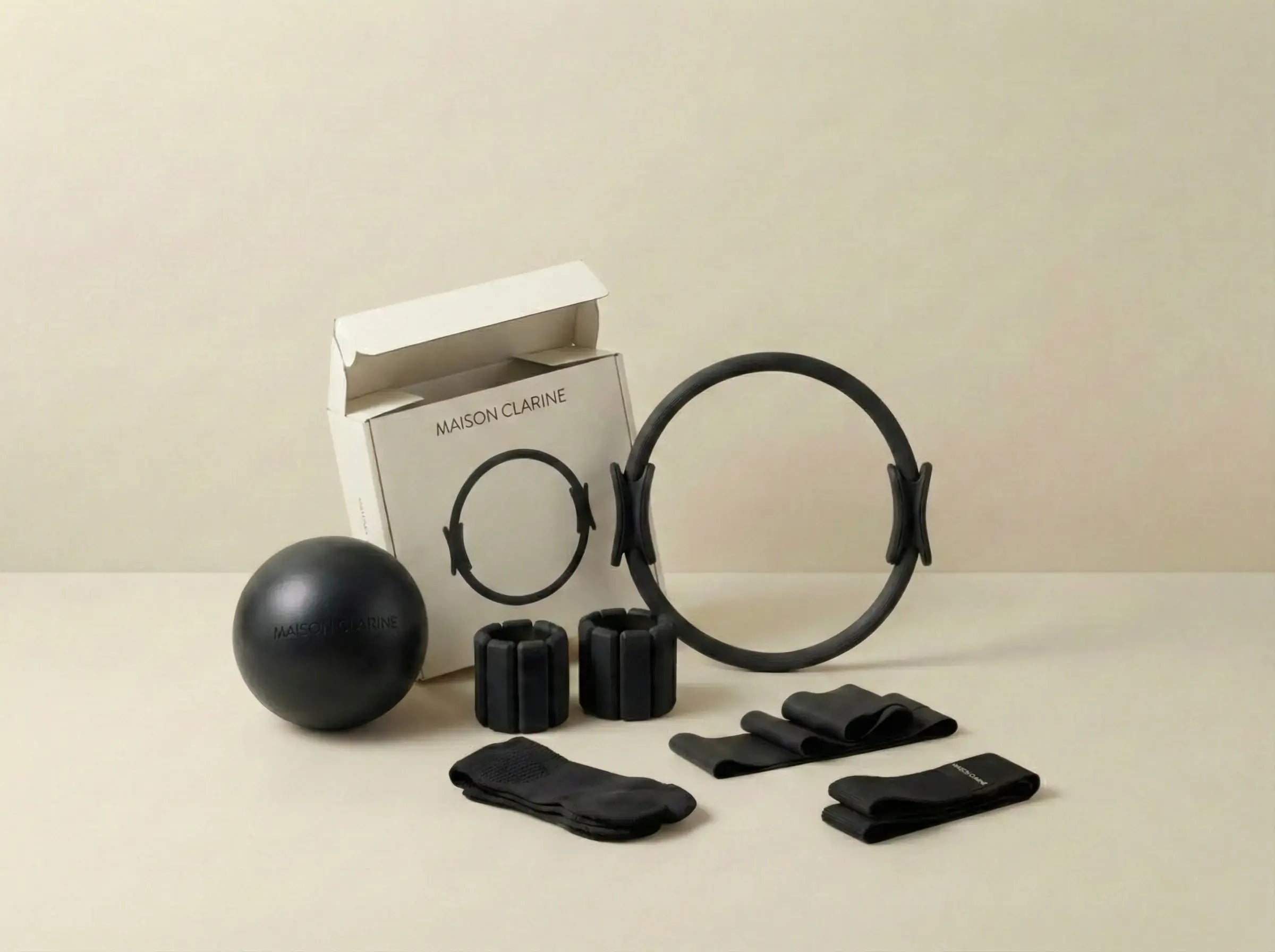 Pilates Home Workout Kit 12-Piece – Resistance Bands, Pilates Ring, Yoga Mat, Reformer Accessories