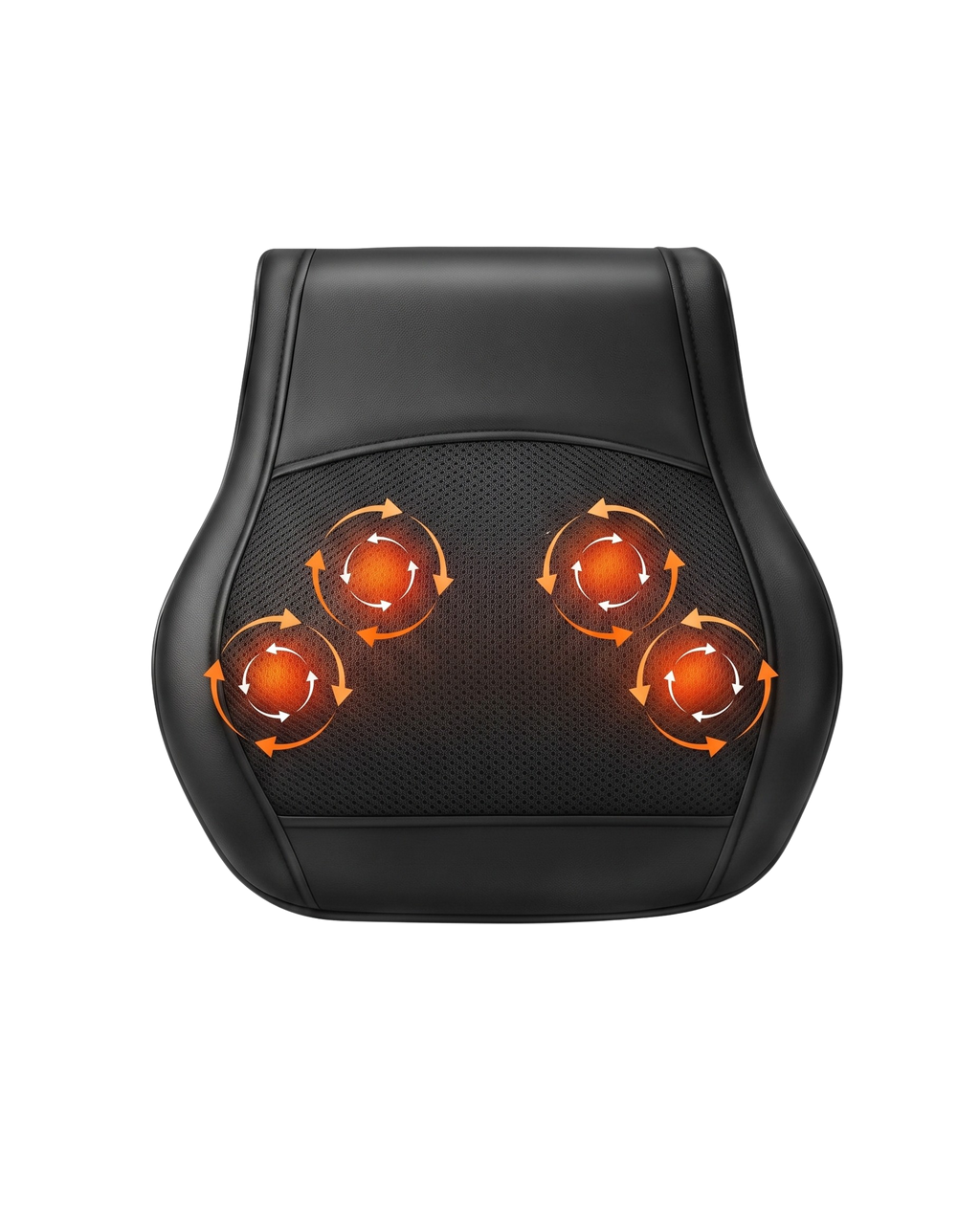 Shiatsu Back & Neck Massager Cushion with Heat – 4 Massage Nodes, Remote Control, Car & Home Use | Black