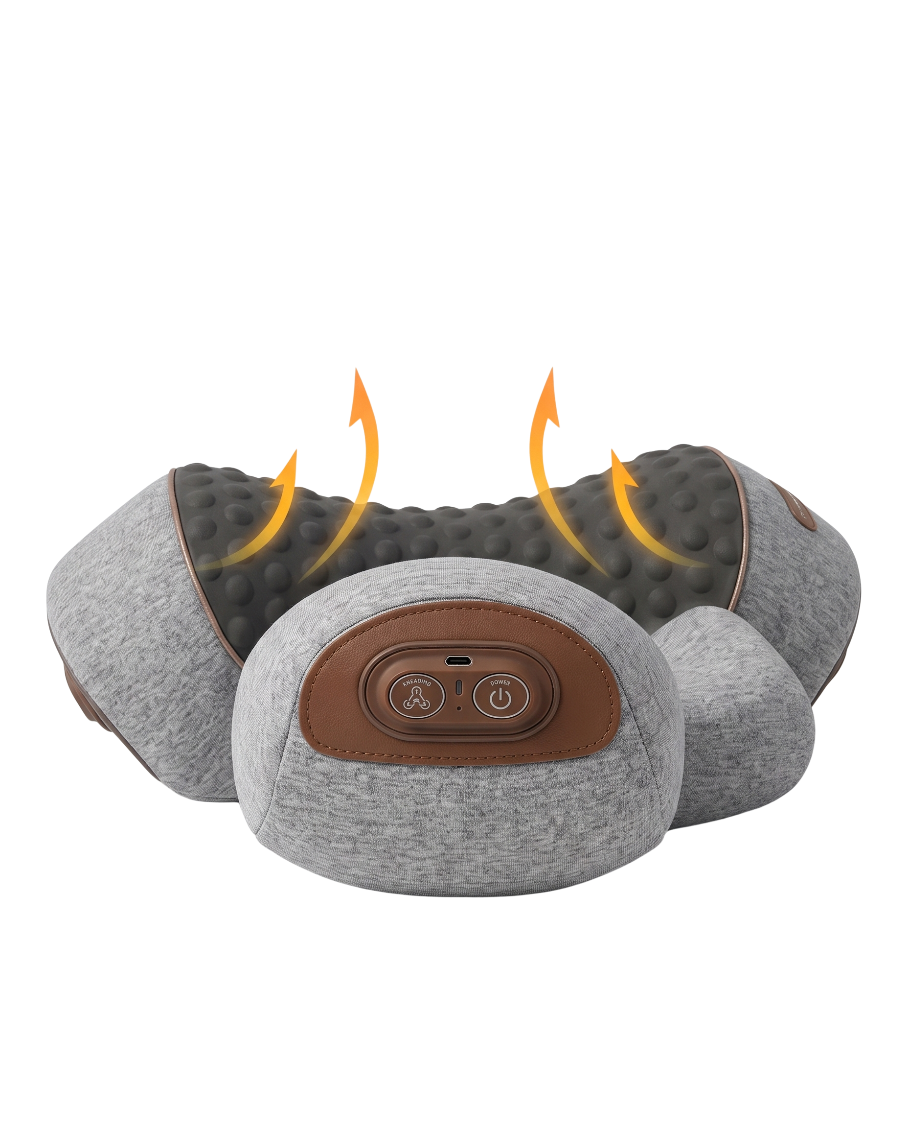 3-in-1 Neck Massager Pillow with Heat – Vibration, Inflation & Hot Compress, USB-C Powered